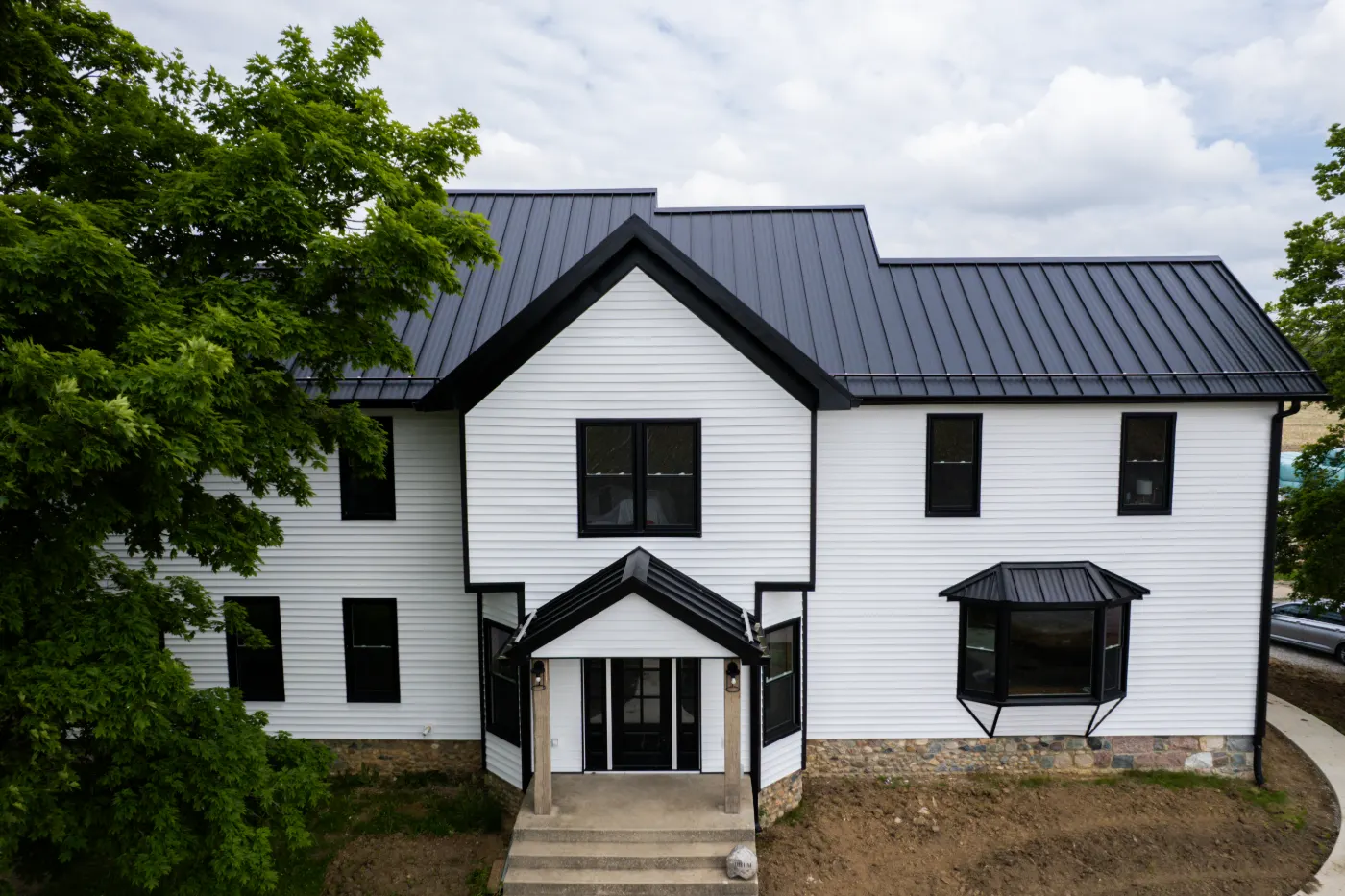 Trim and flashing detail on a Holliday Park siding job